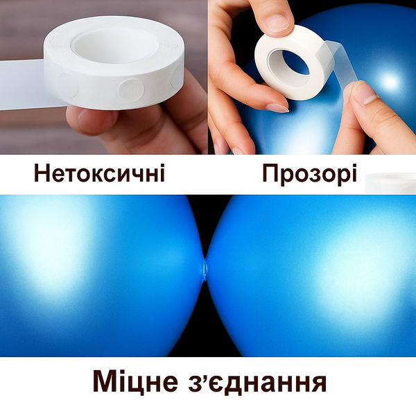 Клеевые точки временной липкости для склеивания шаров 100 шт рулон 999838388497 фото