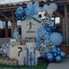 Арка фотозона 105 шариков Футбольный с гигантом Голубой и белый 14444 фото 1