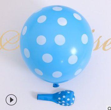 Шары латекс 12&Prime; 30 см с рисунком Горох Голубой Упаковка 5 шт 06189 фото