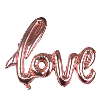 Шар фольгированный надпись надувная 50х34 см LOVE Розовое золото 10700 фото