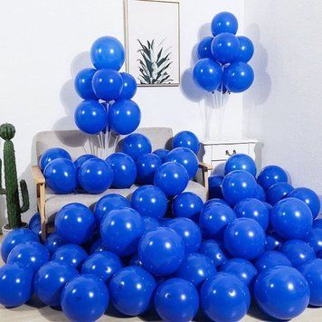 Кулі латекс 5" 12 см Пастель синій Упаковка 5 штук 03415 фото